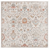 SAFAVIEH Cornelia Kalina Medallion Area Rug, Ivory/Multi, 6'7" x 6'7" Square
