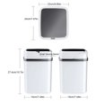 thumbnail image 2 of Smart Trash Can Automatic Infrared Sensor Induction Bedroom Restroom Bucket Intelligent Rubbish Bin with Lid Waste Garbage Dustbin with Button Switch 13L, 2 of 7