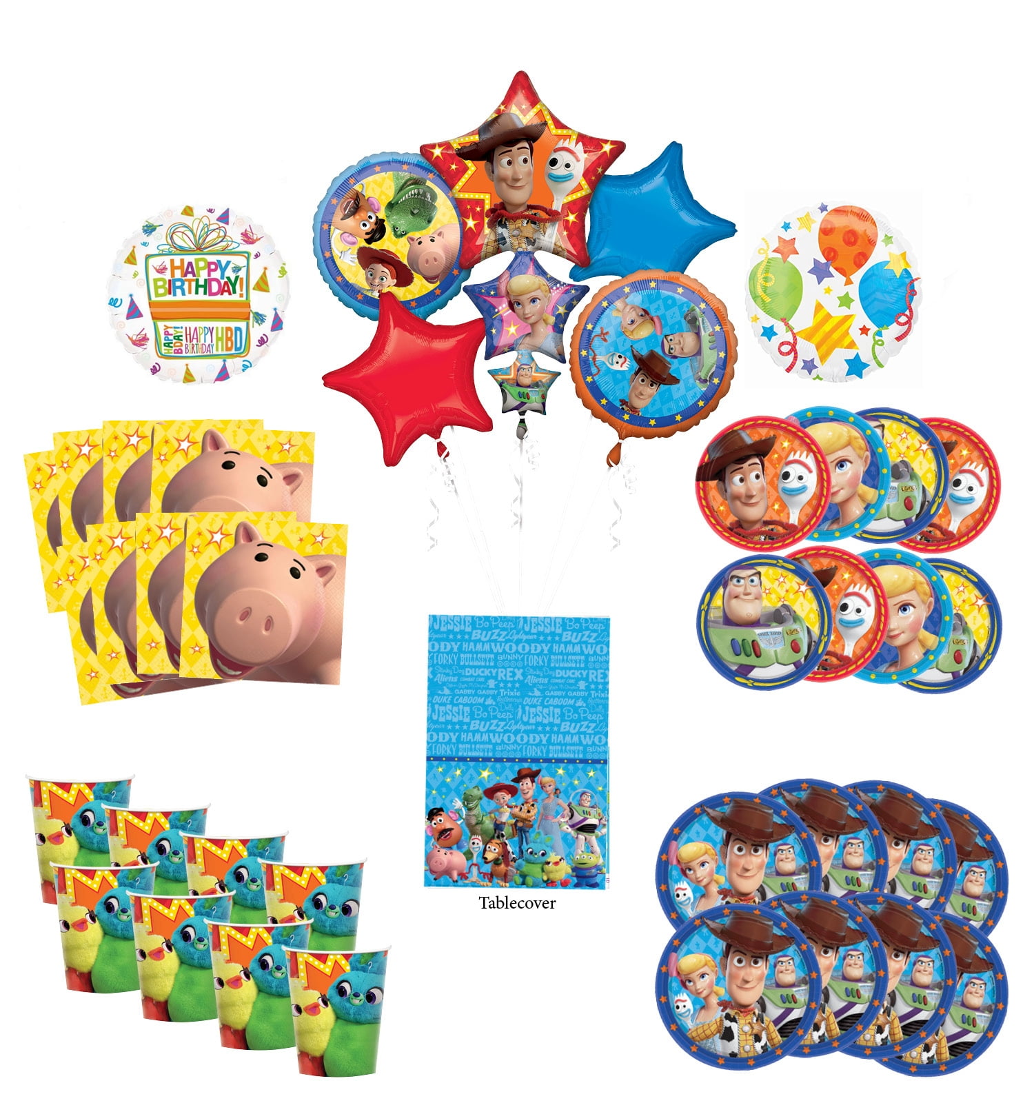 Set of 6 Woody Forky Toy Story Balloons Birthday Party Supplies 