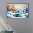 thumbnail image 4 of Pintura de diamante 5D DIY Taladro redondo completo Río y nieve Decoración del hogar Hugtrwg Para estrenar, 4 of 9