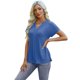 thumbnail image 5 of Eres Más Que una Camisa de Puntuación de Prueba Sexy de Manga Corta Lentejuelas Suelta Camisa de Blusa con Cuello en V, Poliéster, 5 of 9