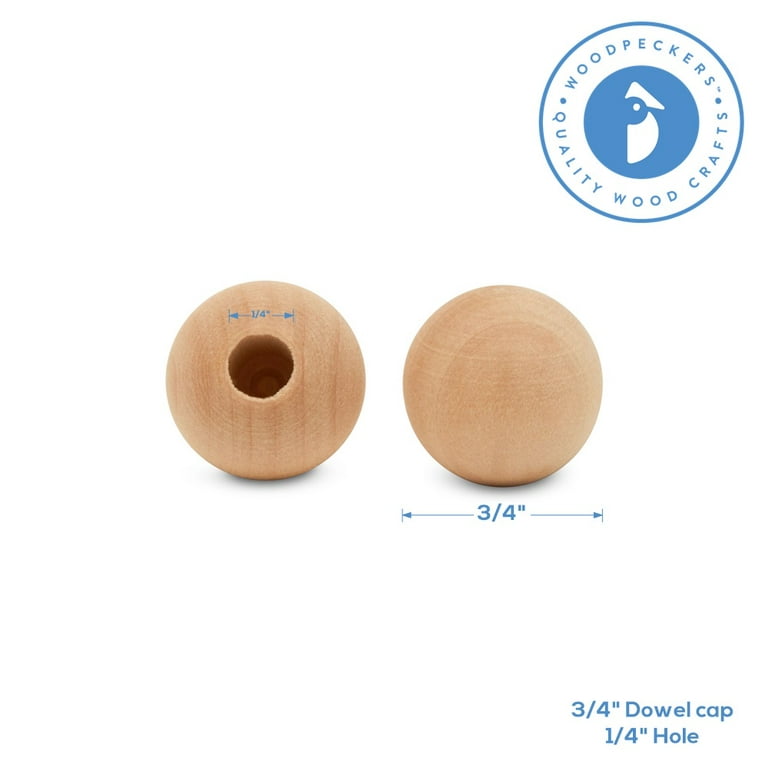 Unfinished Wooden Buttons for Crafts and Sewing 3/4 inch, Woodpeckers