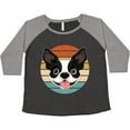 thumbnail image 3 of Inktastic Boston Terrier Dog Retro Sunset Women's Plus Size T-Shirt, 3 of 5