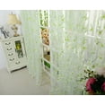thumbnail image 5 of Sheer Curtains Set of 2, Solid Sheer Curtain Scarf Drapes Rod Pocket Crushed Window Panels for Bedroom Living Room Kitchen, Cheap Luxury Voile Net Curtains Slot Top Plain Floral, 5 of 5