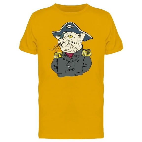 Cat In Pirate Costume Tee Men's -Image by Shutterstock