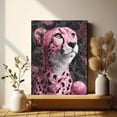 thumbnail image 6 of UXIEQU Pink Cheetah Floral Canvas Wall Art 15.75x11.81 Inches, 6 of 8