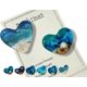 thumbnail image 1 of Corazón de bolsillo de vidrio para playa, adorno de corazón de vidrio oceánico hecho a mano con fusión de mar natural, ficha de bolsillo de corazón de vidrio fusionado, mini ficha linda y duradera con, 1 of 7
