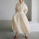 thumbnail image 1 of HH Temperament Commute Cotton and Linen Solid Colored Lapel/Polo Collar Sleeve Elastic Waist Large, 1 of 1