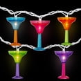 thumbnail image 3 of Northlight Margarita Glass Indoor Outdoor Patio Light Set - 9' White Wire - 10ct, 3 of 5