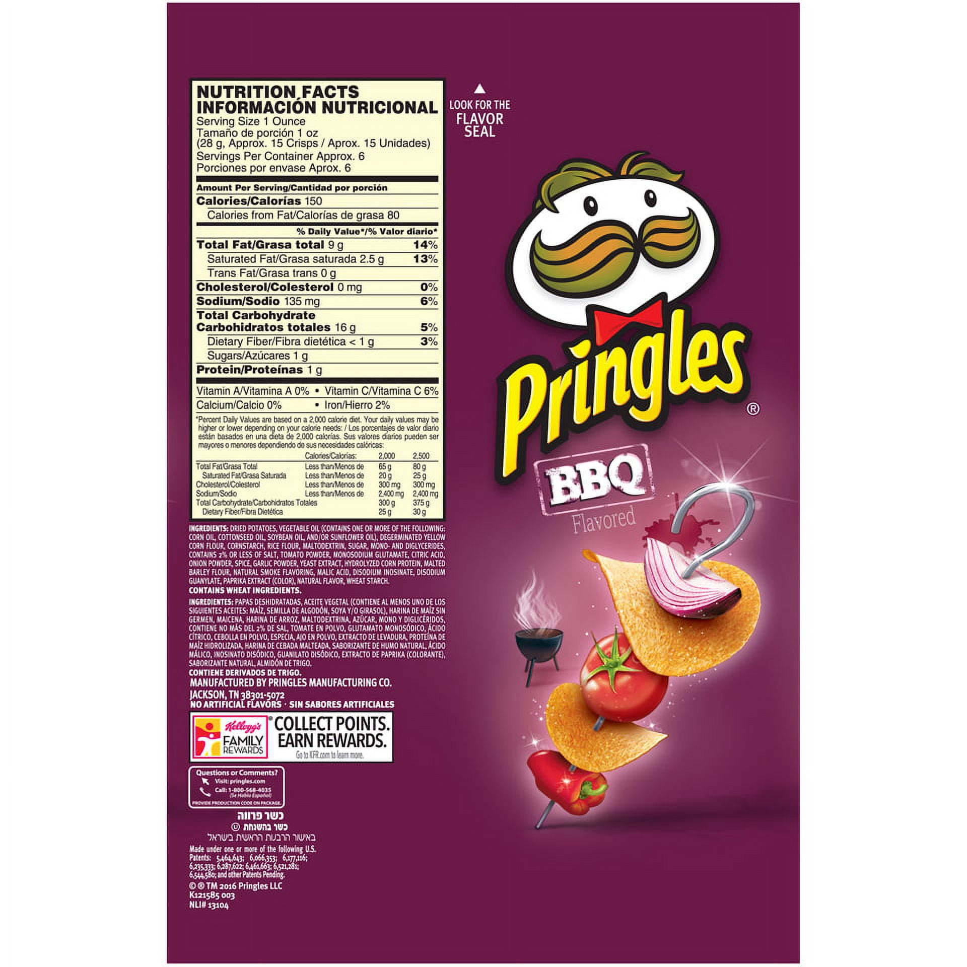 Pringles® BBQ Potato Crisps Chips, 5.5 oz - Kroger