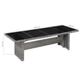 thumbnail image 2 of vidaXL Garden Table 240x90x74 cm Poly Rattan and Glass, 2 of 2