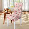 thumbnail image 5 of TSOVTHRID Cherry Bowknot Star Print Fitted Tablecloth with Chair Covers Set, Washable Dining Room Chair Covers Set of 5 with Table Cover for Home Hotel Restaurant, 5 of 7