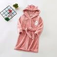 thumbnail image 2 of Gibobby Toddler Boys Girls Kids Hooded Bathrobe,Soft Flannel Loungewear Robe with Adjustable Tie,Cartoon Print,for Toddlers to Kids 18 Month 2T 3T 4T 5T 6T Kids Pajamas,Red,Size 11-12T, 2 of 6