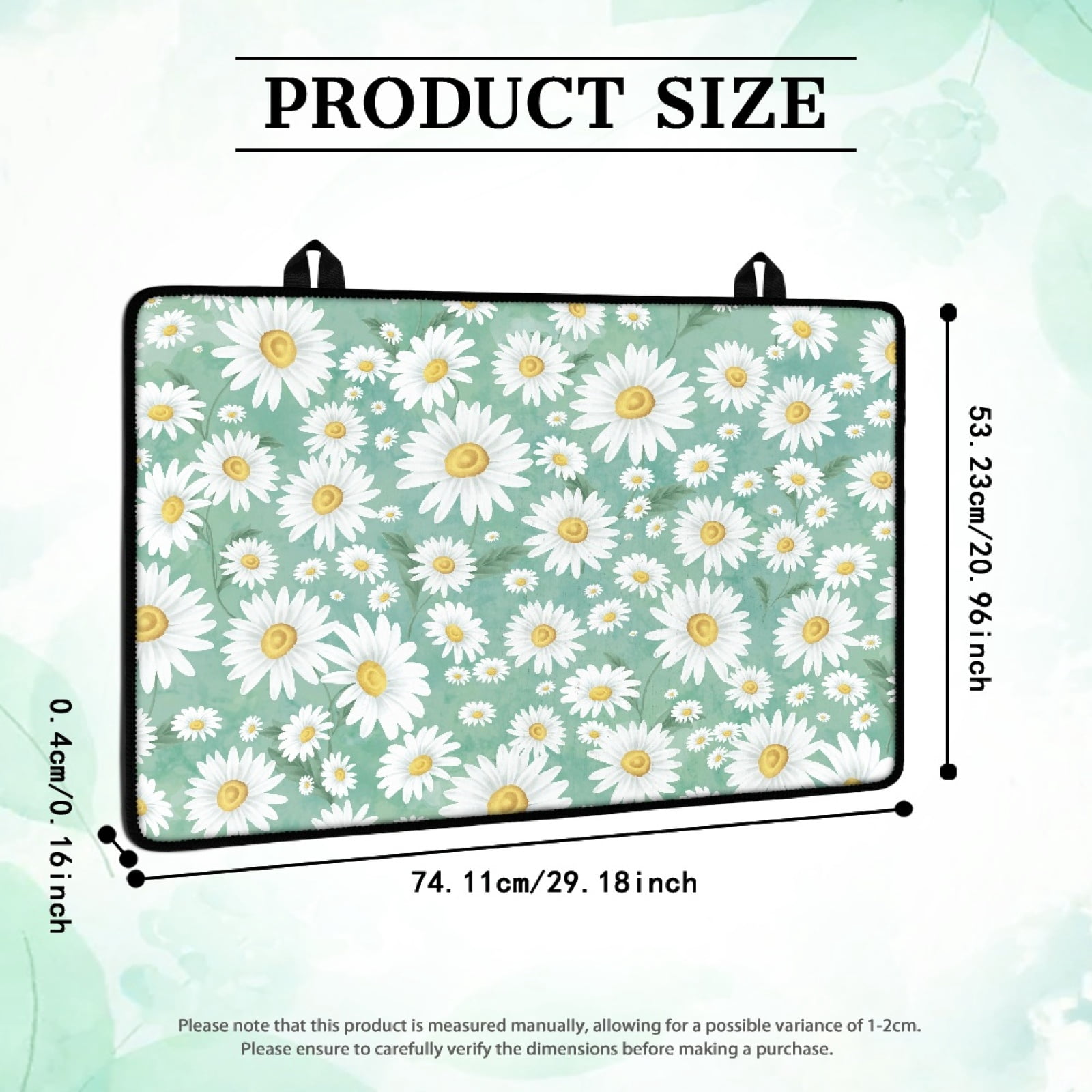 Renewold Stove Top Cover for Glass Stove Top, Ceramic Glass Stove Cover Mat Oil Resistant Prevent Scratching Oven Mat Protector Expands Usable Space, Daisy Green