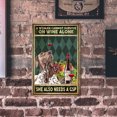 thumbnail image 2 of Placa de perro y vino, placa de letrero de estaño de Metal Vintage para Bar, pintura decorativa de hierro Tmvgtek Para estrenar, 2 of 9