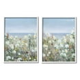 thumbnail image 4 of Stupell Industries Beachside Wild Flowers Blooming Distant Ocean Scene Painting White Framed Art Print Wall Art, Set of 2, Design by Sally Swatland, 4 of 5