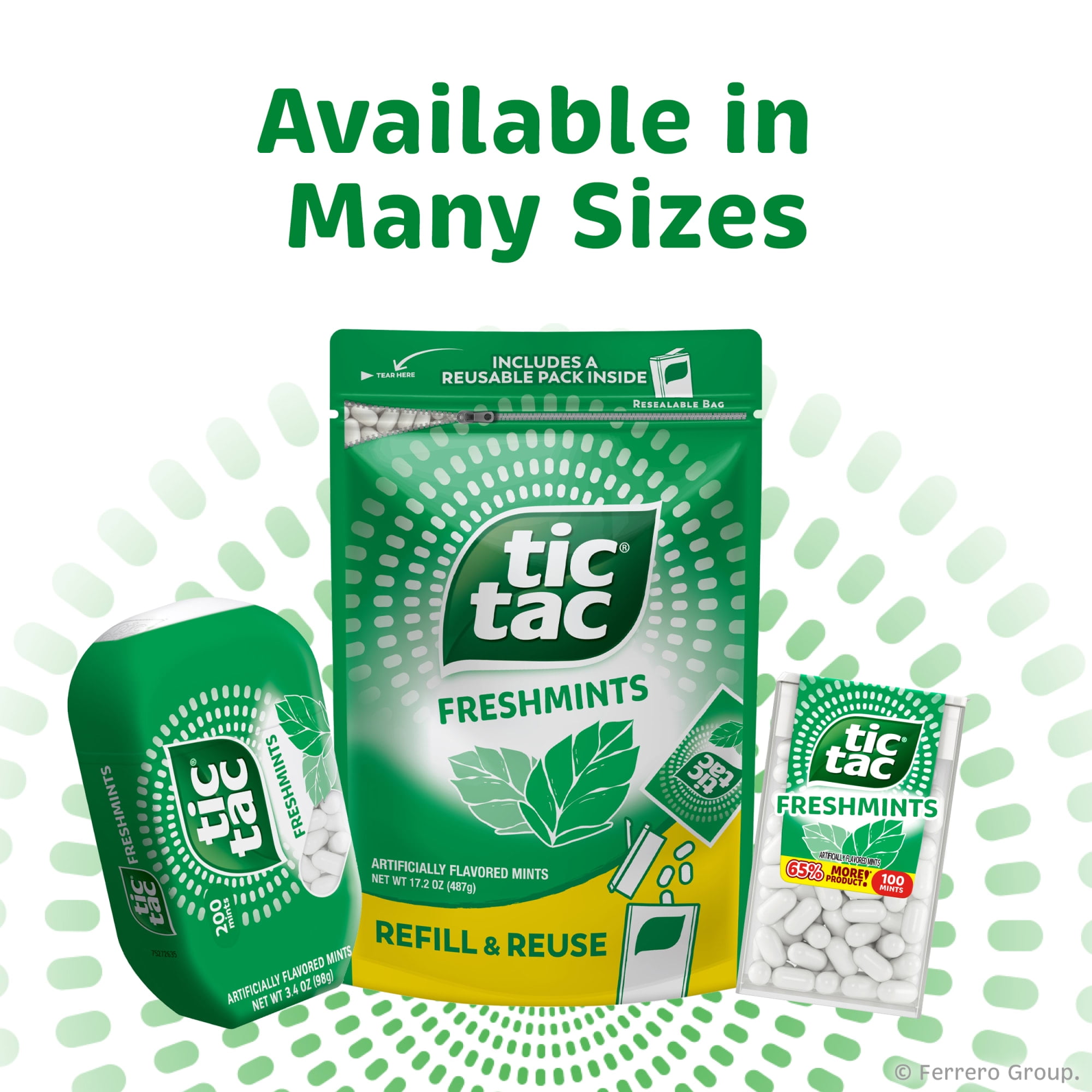 Tic Tac Freshmints, On-the-Go Breath Mints, Pocket-Sized Mints, 4 Count Multipack, 1 oz Each