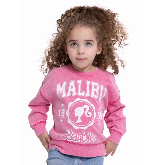 Barbie Toddler Girl Crewneck Sweatshirt, Sizes 2T-5T