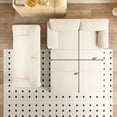 thumbnail image 4 of Firscook 66" Sleeper Sofa Queen,Sofa Cama Queen With Storage And 2 Soft Pillows, Beige, 4 of 10