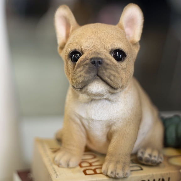 SOREAL Brown French Bulldog Decorative Puppy Figurine for Home & Garden Décor, Handpainted Polyresin Dog Statue, Realistic Design | Gift for Dog Lovers | Weather-Resistant Indoor/Outdoor Decor