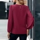 thumbnail image 4 of 1PCS camisa cruzada de color liso-burdeos-m, 4 of 5
