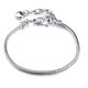 thumbnail image 1 of Pulsera de acero inoxidable Cadena de serpiente de metal Brazalete de pulsera con dijes básicos DIY con cierre de forma redonda, 1 of 4