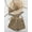 Coffee Brown, variant on Boho Crochet 3-Piece Swimsuit Set with Drawstring Bikini Top and Shorts for Summer Beach Vacation