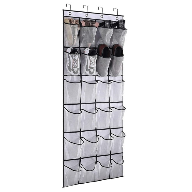 24 bolsillos zapatos estante bolsa de almacenamiento colgante habitación zapatos zapatillas bolsa de almacenamiento útil