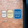 thumbnail image 2 of Signs ByLITA Portrait Round Pool Rules: Drinking Encouraged Door or Wall Sign Durable ABS Plastic | Laser Engraved | Easy Installation | Pool Safety Sign (Ivory/Dark Brown) - Medium, 2 of 8