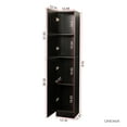 thumbnail image 3 of 74.8'' Tall Kitchen Pantry Cabinet, Floor Freestanding Storage Cabinet with Inadjustable Shelves and Two Doors, Narrow Tall Cupboard for Dining Room, Living Room, Bedroom, Entryway, Black, 3 of 7