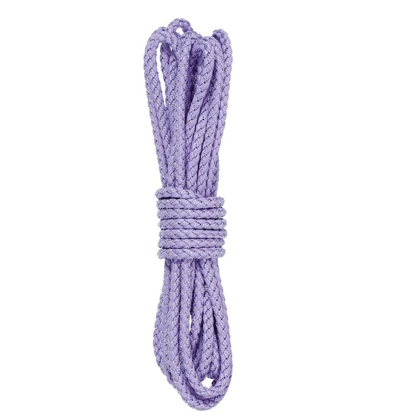 Cordón de Cuero de 5.5 Yardas, Cuerda Trenzada Redonda de 5.5mm para Manualidades, Fabricación de Joyería, Collares, Pulseras, Cinturones, Púrpura Claro