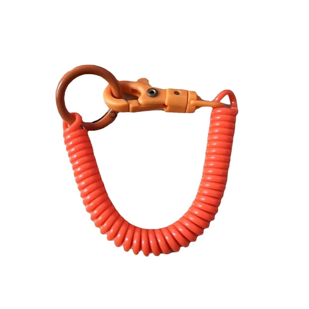 Lanyard para Llaves Cuerda de la Primavera de Plástico, Llavero de la Primavera, Cuerda de Teléfono Móvil, Cuerda Telescópica de la Primavera Colgante, Llavero Cuerda Colgante Llavero Anillos