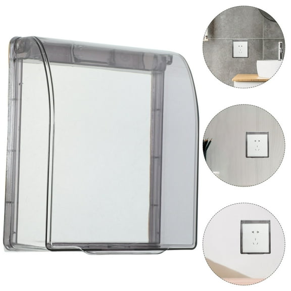 PAMINGONO Socket Waterproof Cover For Home Kitchen Pc Black 2Pcs