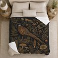 thumbnail image 5 of Black Pheasant Flannel Blanket for Birdwatching Art Fans, Living Room and Reading Nook Home Decor Birthday Gift with Soft Natural History Pheasant Woodland Study Motif, 5 of 9