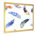 thumbnail image 2 of Designart 'Colourful Boho Feather Set On White VII' Bohemian & Eclectic Framed Art Print, 2 of 4