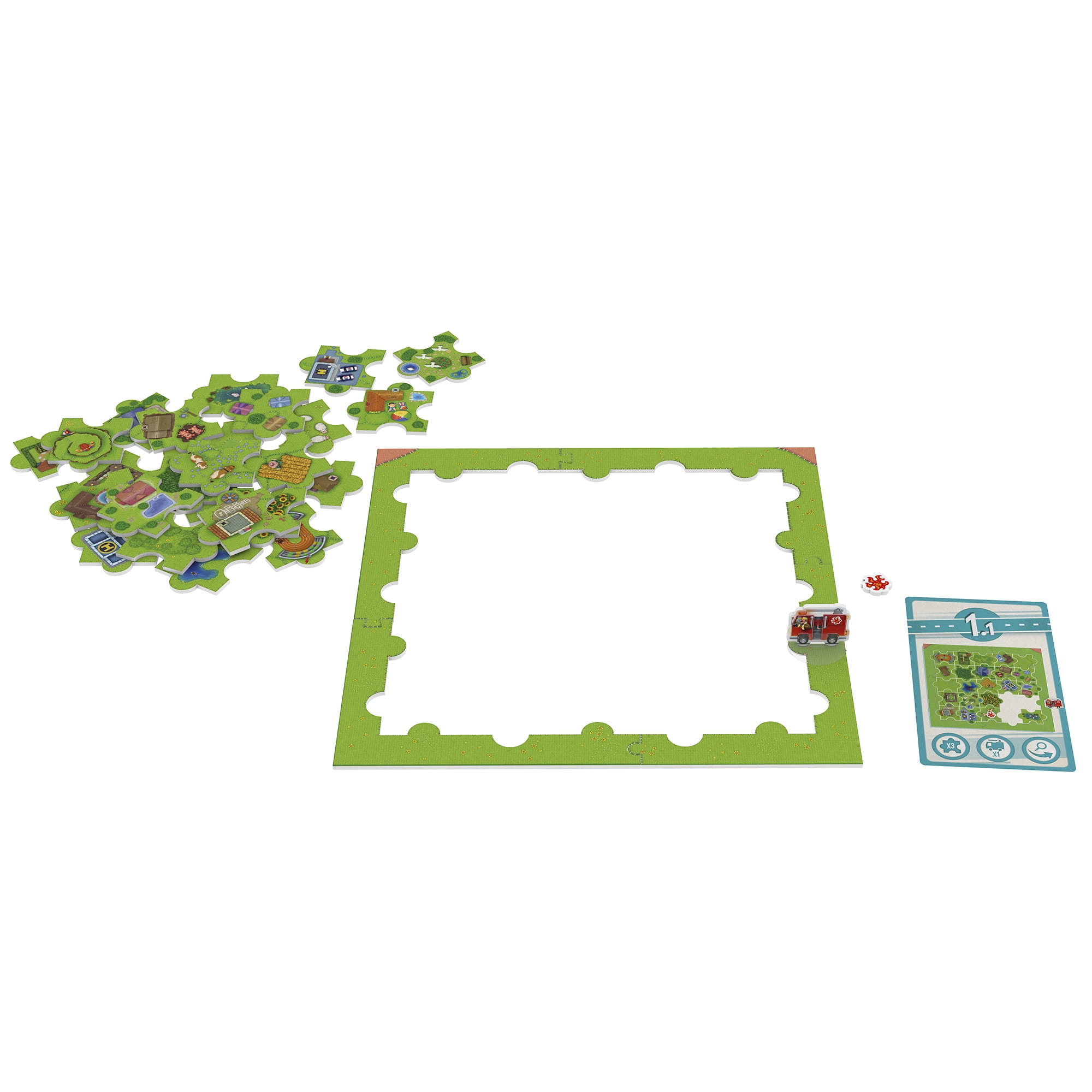 Puzzle Challenge: Firefighters To The Rescue! - 40 Challenges, LOKI Games, Learn How to Fulfill A Puzzle W/ Funny Objectives, Children's Game, 1 Player, Ages 6+