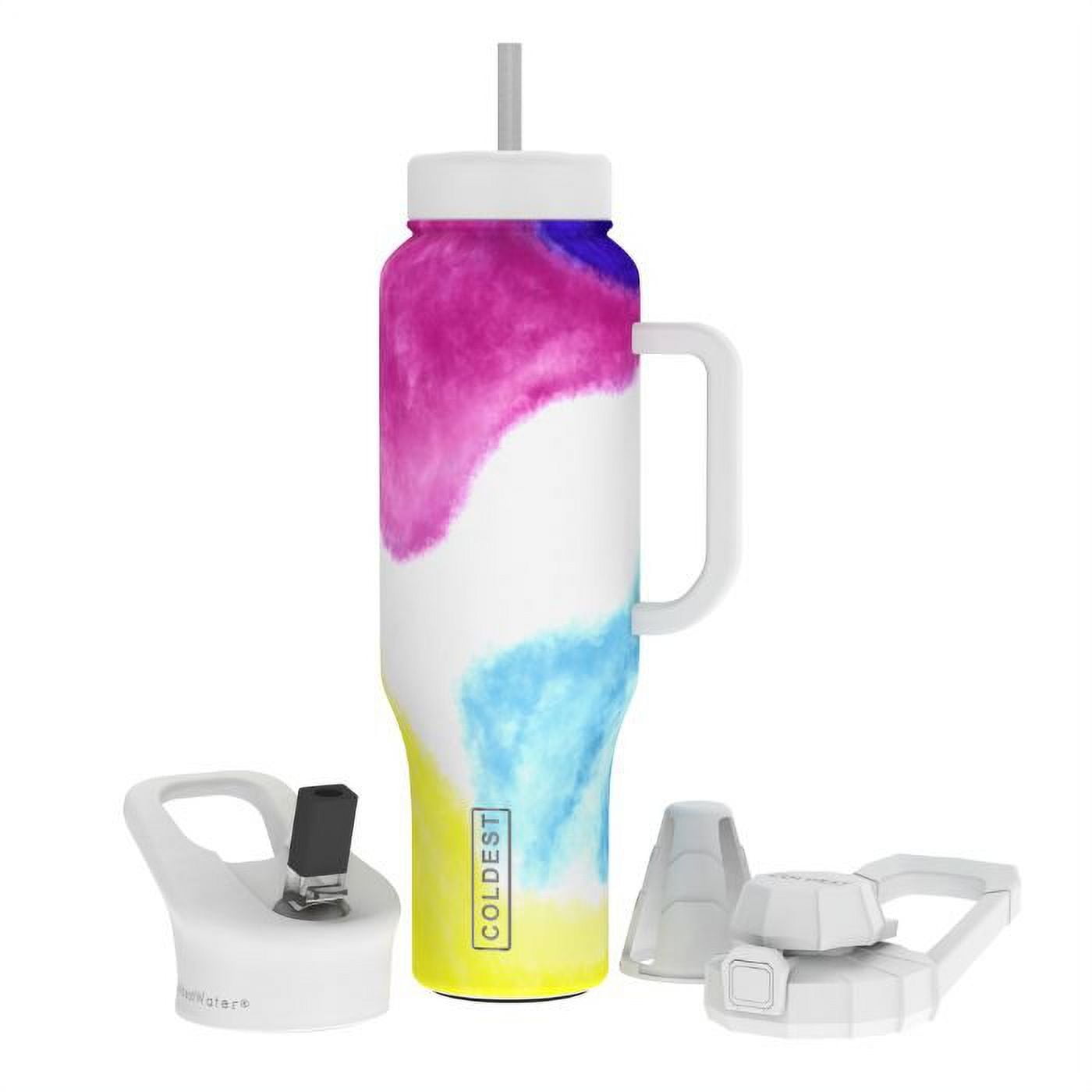 Coldest Limitless Shaker Handle Bottle (46 oz, Hyperspace White