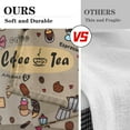 thumbnail image 6 of Coffee Cute Colorful Kitchen Curtains, Vintage Chocolate Retro Short Window Curtains Set of 2, Window Treatment Tier Curtains for Kitchen Over Sink Dining Room Decor (26x36 Inch), 6 of 6