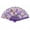 Purple, variant on AQITTI Handheld Floral Folding Fans Hand Held Fans Silk Bamboo Fans with Tassel Women Hollowed Hand Foldable Fan with Fabric Sleeve for Dancing Wedding Decoration Gifts (Lively)