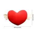 thumbnail image 3 of Yhmxh Valentine's Day Heart Pillows, Love Heart Shaped Pillow, Small Cute Red Heart Pillows for Gifts, Faux Rabbit Throw Pillows Love Pillow Cushion Toy Throw Pillows for Her, Girls Home Decoration, 3 of 6