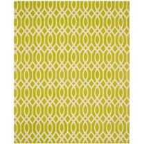 SAFAVIEH Cedar Brook Dubhan Geometric Cotton Area Rug, Lime/Ivory, 7'3" x 9'3"