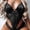 Black, variant on HUPOM Panties for Women Sexy Mid Waist Belt Jumpsuit Sleep Bodysuit on Clearance Black Size M