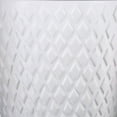 thumbnail image 3 of Benjara BM219174 Ceramic Round Pot with Diamond Pattern & Tapered Bottom, White - Set of 2, 3 of 5
