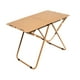 thumbnail image 5 of Mesas plegables con orificio lateral, mesa portátil resistente para exteriores, para viajes a la playa y cenar Marrón, 5 of 8
