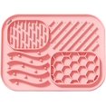 thumbnail image 1 of Non Slip Licking Mat - Silicone Pet Puzzle Feeder, Suction Cup Treat Pad for Dogs Cats, Slow Feed Textured Pattern Build, Pet Training Enrichment Mat, Home Feeding Activity Use, 1 of 9