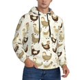 thumbnail image 2 of Uemuo Chicken Cartoon Pattern Men's Hoodie - Casual Pullover Hoodie with Kangaroo Pocket, Stylish Hooded Sweatshirt for Everyday Wear-4X-Large, 2 of 7