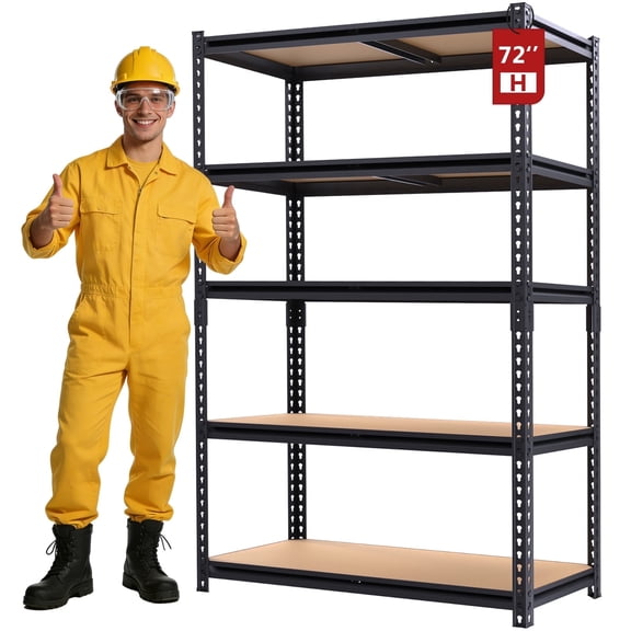 ZEUKMXOO 2200LBS Garage Shelving Unit, 72"H*35.5"W*15.8"D Adjustable Storage Shelves, 5-Tier Heavy Duty Shelf Rack for Basment, Garage, Pantry, Warehouse, Kitchen