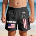 thumbnail image 2 of Boys Beach Shorts Independence Day Holiday Red White Blue Print Kids Swim Trunks Casual Summer Wear Clothes, 2 of 5