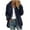 Navy 1, variant on FAIWAD Womens Fleece Jacket Winter Fuzzy Sherpa Open Front Long Cardigan Zip Up Coats Thermal Jackets with Pockets