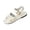White, variant on Wide Width Shoes for Women, Women's Flat Sandals Comfortable Open Toe Casual Strappy Ankle Strap Slides Dressy Summer Cute Walking Bohe Beach Sandals Crisscross Slide Outdoor Wedding Shoes, Black 5.5
